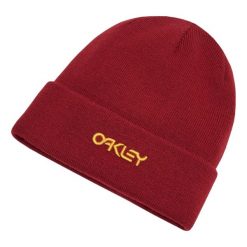 Czapka zimowa damska Oakley B1B Logo Beanie. Czerwone czapki damskie Oakley, na zimę, bez wzorów. Za 57.99 zł.