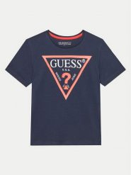 Guess T-Shirt L73I55 K8HM0 Niebieski Regular Fit. Niebieskie t-shirty i koszulki chłopięce Guess, z aplikacjami, z bawełny, bez kołnierzyka, bez ramiączek. Za 49.99 zł.
