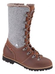 DACHSTEIN Skórzane kozaki "Lotti" w kolorze szaro-brązowym rozmiar: 38. Brązowe kozaki damskie Dachstein, na zimę, z materiału, bez obcasa, bez zapięcia. Za 340.99 zł.