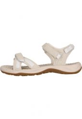 Sandały damskie Whistler Kali. Białe sandały damskie WHISTLER, bez wzorów, z materiału, bez obcasa, bez zapięcia. Za 231.50 zł.