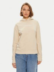 Calvin Klein Bluza Hero Logo K20K205449 Beżowy Regular Fit. Brązowe bluzy damskie Calvin Klein, s, bez wzorów, z bawełny, bez kaptura. Za 279.99 zł.