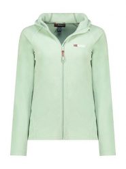 Geographical Norway Kurtka polarowa "Tugood" w kolorze jasnozielonym rozmiar: XXL. Zielone kurtki damskie Geographical Norway, xxl, bez wzorów, z polaru, bez kaptura. Za 72.45 zł.