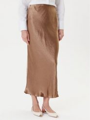 Marella Spódnica midi Pomez 2525106041 Brązowy Regular Fit. Brązowe spódnice damskie Marella, bez wzorów, z syntetyku, midi. Za 449.99 zł.