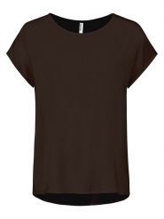 Sublevel Bluzka w kolorze brązowym rozmiar: XS. Brązowe bluzki damskie Sublevel, xs, bez wzorów, bez kołnierzyka, bez ramiączek. Za 49.95 zł.