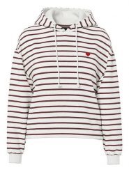 Pieces Bluza "Chilli" w kolorze brązowo-białym rozmiar: XL. Białe bluzy damskie Pieces, xl, bez wzorów, z kapturem. Za 101.94 zł.