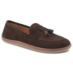Czekoladowe Mokasyny Armodo Skórzane Obuwie Damskie Barefoot. Brązowe mokasyny damskie Armodo, bez obcasa. Za 314.99 zł.
