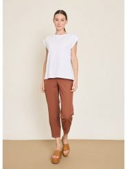 BGN Koszulka w kolorze białym rozmiar: 38. Białe bluzki damskie BGN, z aplikacjami, bez kołnierzyka, bez ramiączek. Za 56.99 zł.