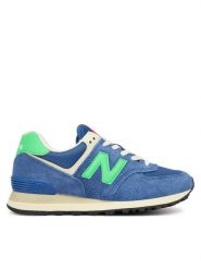 New Balance Sneakersy U574BSC W Niebieski. Niebieskie obuwie sportowe damskie New Balance, ze skóry, bez zapięcia. Za 499.99 zł.