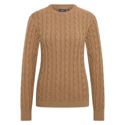Sweter damski HV Polo Tally. Brązowe swetry klasyczne damskie HV POLO, na zimę, bez kołnierzyka. Za 382.50 zł.