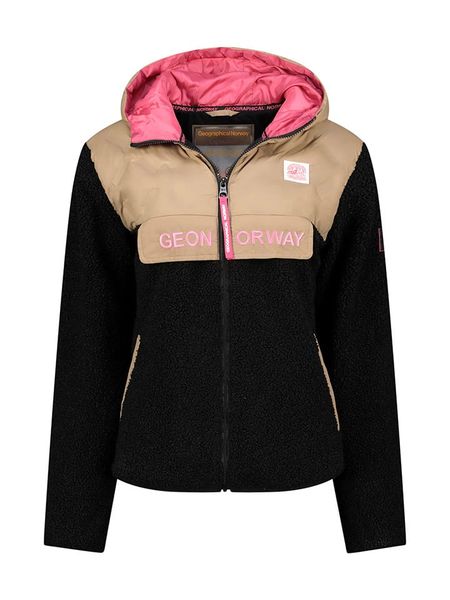 Geographical Norway Kurtka polarowa "Techic" w kolorze czarnym rozmiar: L. Czarne kurtki damskie Geographical Norway, l, bez wzorów, z polaru, bez kaptura. Za 188.40 zł.