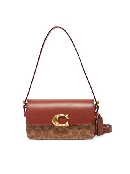 Coach Torebka Zoe CAM19 B4XHG Brązowy. Brązowe torebki klasyczne damskie Coach, z materiału, bez dodatków. Za 1,229.00 zł.