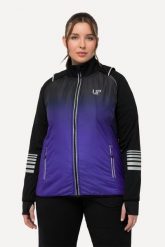 Damskie Kurtka funkcyjna 2 w 1 odpinane rękawy kamizelka odblaski. Fioletowe kurtki damskie Ulla Popken, plus size, bez wzorów, z elastanu, bez kaptura. Za 311.99 zł.