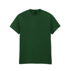 Ciężka Bawełniana Koszulka Unisex Dla Dorosłych. Czerwone bluzki damskie GILDAN, xl, bez wzorów, z bawełny, sportowe, bez kołnierzyka, bez ramiączek. Za 37.99 zł.