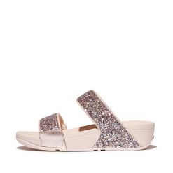 Klapki damskie FitFlop Lulu Multi-Tonal Glitter. Czerwone klapki damskie FIT FLOP, bez wzorów, bez obcasa, bez zapięcia. Za 378.00 zł.