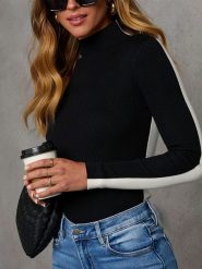 Milan Kiss Koszulka w kolorze czarno-białym rozmiar: XL. Białe koszulki damskie Milan Kiss, xl, bez wzorów, bez kołnierzyka, bez ramiączek. Za 152.99 zł.