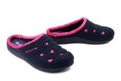 INBLU ET-33 004 granatowy, kapcie damskie. Niebieskie kapcie damskie Inblu, z tkaniny. Za 80.99 zł.
