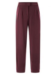 Rich & Royal Spodnie w kolorze bordowym rozmiar: XL. Czerwone spodnie materiałowe damskie Rich & Royal, bez wzorów, z materiału. Za 319.95 zł.