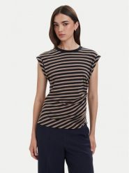 BOSS Bluzka Epka 50574979 Brązowy jasny Regular Fit. Brązowe bluzki damskie Boss, xl, bez wzorów, z bawełny, bez kołnierzyka, bez ramiączek. Za 339.99 zł.