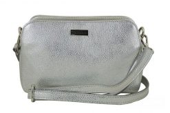 Listonoszka metalizowana BARBERINI'S srebrna 978-16. Szare shopper bag Barberinis, bez wzorów, ze skóry, małe, bez dodatków. Za 229.99 zł.