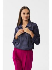 Stylove Bluzka w kolorze granatowym rozmiar: S. Niebieskie bluzki damskie Stylove, s, bez wzorów, bez kołnierzyka, bez ramiączek. Za 105.38 zł.