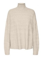 Vero Moda Sweter "Vmdoffy" w kolorze kremowym rozmiar: M. Brązowe swetry klasyczne damskie Vero Moda, m, z materiału, bez kołnierzyka. Za 88.02 zł.