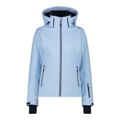 Kurtka damska narciarska CMP 34W3976. Niebieskie kurtki damskie CMP, l, bez wzorów, z poliesteru, z kapturem. Za 549.99 zł.
