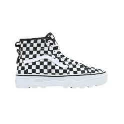 Buty Vans Sentry Sk8-Hi WC wzór w kratę. Białe obuwie sportowe damskie Vans, bez zapięcia. W wyprzedaży za 438.40 zł.