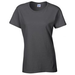 Koszulka Damska Heather Heavy. Brązowe bluzki damskie GILDAN, xl, bez wzorów, sportowe, bez kołnierzyka, bez ramiączek. Za 35.99 zł.