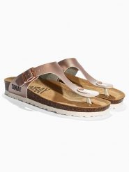 Sunbay Japonki "Camelia" w kolorze różowozłotym rozmiar: 39. Różowe klapki damskie Sunbay, bez wzorów, z otwartym noskiem, bez obcasa, bez zapięcia. Za 184.46 zł.