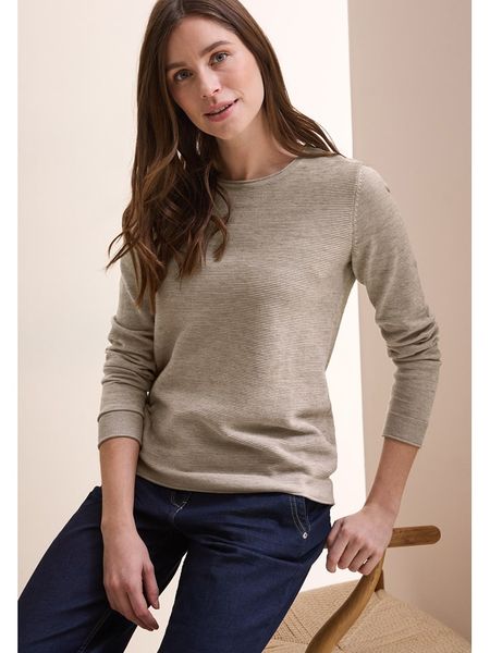 Cecil Sweter w kolorze beżowym rozmiar: XL. Brązowe swetry klasyczne damskie Cecil, xl, bez kołnierzyka. Za 104.89 zł.