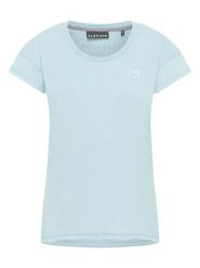 ELBSAND Koszulka "Ranva" w kolorze błękitnym rozmiar: S. Niebieskie koszulki damskie ELBSAND, s, bez wzorów, z bawełny, bez kołnierzyka, bez ramiączek. Za 73.99 zł.