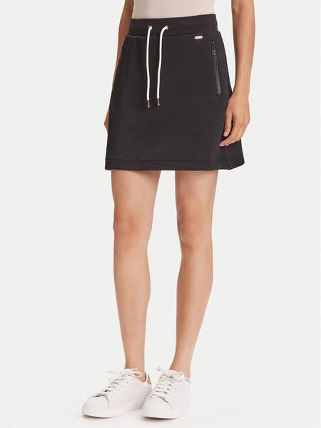 Guess Spódnica mini V5YD03 KBSL2 Czarny Regular Fit. Czarne spódnice damskie Guess, xl, z aplikacjami, z syntetyku, mini. Za 159.99 zł.