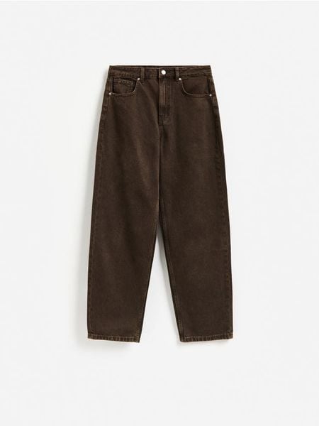 Jeansy mom balloon - dark grey jeans. Szare jeansy damskie Reserved. Za 139.99 zł.