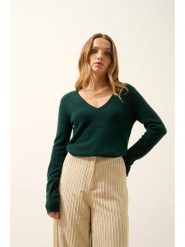Just Cashmere Kaszmirowy sweter "Abby" w kolorze ciemnozielonym rozmiar: M. Zielone swetry klasyczne damskie Just Cashmere, m, z kaszmiru, bez kołnierzyka. Za 456.99 zł.