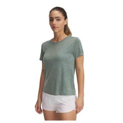 Koszulka Damska Sportowa Under Armour Launch Camo Shortsleeve. Zielone koszulki sportowe damskie Under Armour, bez wzorów, bez ramiączek, na fitness i siłownię. Za 149.99 zł.