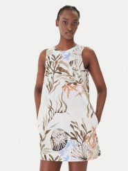 Marella Sukienka codzienna Sultano 2613221322 Biały Regular Fit. Białe sukienki damskie Marella, bez wzorów, z bawełny, bez ramiączek. Za 984.99 zł.