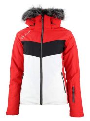 Peak Mountain Kurtka narciarska "Afidol" w kolorze czerwono-białym rozmiar: XL. Białe kurtki sportowe damskie Peak Mountain, m, bez wzorów, bez kaptura. Za 420.68 zł.