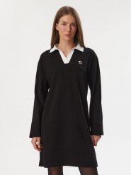 KARL LAGERFELD Sukienka codzienna B4W13055 Czarny Regular Fit. Czarne sukienki damskie KARL LAGERFELD, bez wzorów, z bawełny, bez ramiączek. Za 849.99 zł.