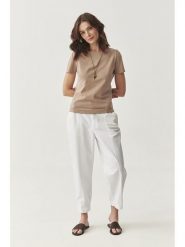 TATUUM Koszulka "Mikaja" w kolorze beżowym rozmiar: XXL. Brązowe bluzki damskie TATUUM, xxl, bez wzorów, z bawełny, bez kołnierzyka, bez ramiączek. Za 92.64 zł.