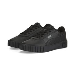 Damskie sneakersy Carina 2.0 PUMA Black Dark Shadow Gray. Czarne obuwie sportowe casual damskie Puma, ze skóry, bez zapięcia, tenisowe. W wyprzedaży za 204.00 zł.