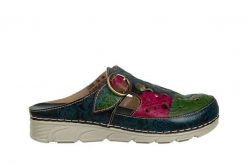 Klapki Laura Vita Dorry 08 Jeans 202031, Granatowy, Skóra naturalna - 37. Niebieskie klapki damskie LAURA VITA, z aplikacjami, z jeansu, bez obcasa, bez zapięcia. W wyprzedaży za 179.10 zł.