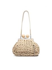 Weekend Max Mara Torebka 2615511055650 Kremowy. Białe torebki wieczorowe damskie Weekend Max Mara, bez wzorów, ze skóry, bez dodatków. Za 2,629.00 zł.