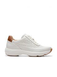 Clarks Skórzane sneakersy "Tivoli Grace" w kolorze kremowym rozmiar: 41. Brązowe obuwie sportowe damskie Clarks, bez zapięcia. Za 245.38 zł.