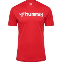 Koszulka Hummel Logo. Czerwone koszulki damskie Hummel, s, bez wzorów, bez kołnierzyka, bez ramiączek. Za 119.50 zł.