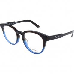 Oprawki "SF2762" w kolorze niebiesko-brązowym. Brązowe okulary przeciwsłoneczne damskie Carrera, Ferragamo. W wyprzedaży za 249.95 zł.