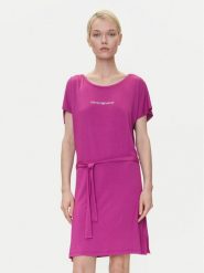 Emporio Armani Sukienka codzienna EW000783 AF12192 UA227 Różowy Regular Fit. Czerwone sukienki damskie Emporio Armani, bez wzorów, z wiskozy, bez ramiączek. Za 349.99 zł.