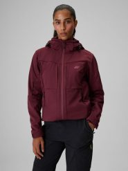 4F Kurtka softshell wiatroodporna membrana 8000 damska - burgundowa XXL. Czerwone kurtki damskie 4F, s, bez wzorów, z softshellu, bez kaptura. Za 499.99 zł.