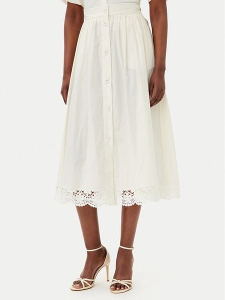 TWINSET Spódnica trapezowa 251TT2095 Écru Regular Fit. Spódnice damskie Twinset, bez wzorów, z bawełny. Za 509.99 zł.