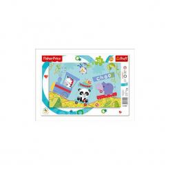 Trefl Puzzle ramkowe 15 el. Wesoły pociąg. Szare bez kategorii Trefl. Za 9.89 zł.