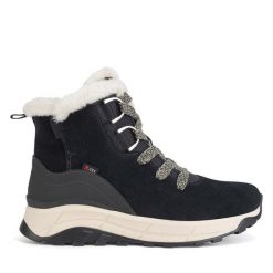 Botki Rieker Revolution Lifestyle. Czarne botki damskie Rieker Revolution Lifestyle, bez obcasa, na płaskiej podeszwie, bez zapięcia. Za 384.99 zł.